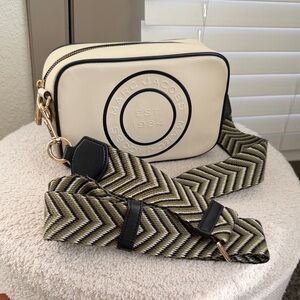 Marc Jacobs Cream and Black Crossbody Bag